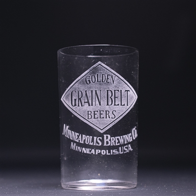 Grain Belt Beers Pre-Prohibition Etched Drinking Glass 