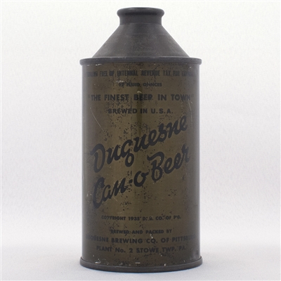 Duquesne Can-o-Beer Olive Drab Cone Top  159-26