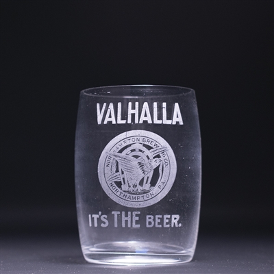 Valhalla Beer Pre-Prohibition Etched Drinking Glass 
