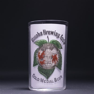 Omaha Brewing Assn Pre-Prohibition Enameled Glass 