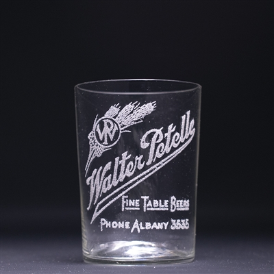 Walter Petelle Beer Pre-Prohibition Etched Drinking Glass 
