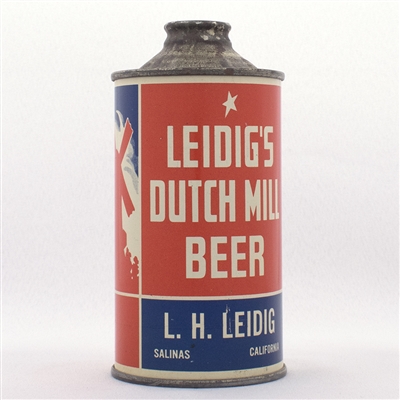 Leidigs Dutch Mill Beer Cone Top RARE  172-25
