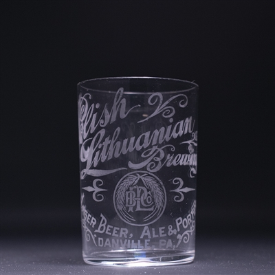 Polish Lithuanian Brewing Pre-Prohibition Etched Glass 