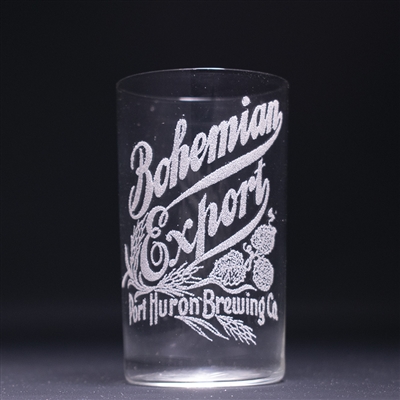 Bohemian Export Beer Pre-Prohibition Etched Glass 