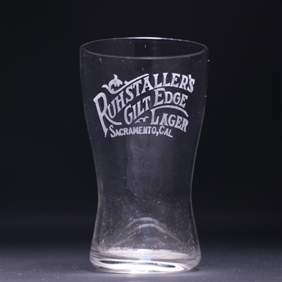 Ruhstallers Pre-Prohibition Etched Drinking Glass 