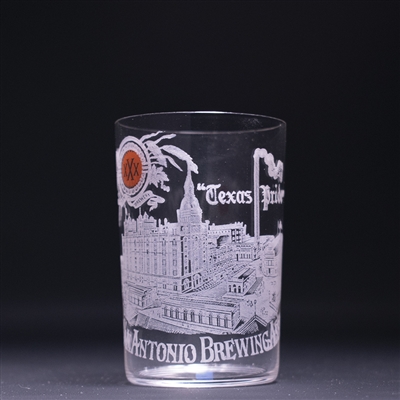 San Antonio Factory Scene Pre-Prohibition Etched Glass 