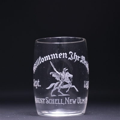 August Schell 1897 Pre-Prohibition Etched Drinking Glass 