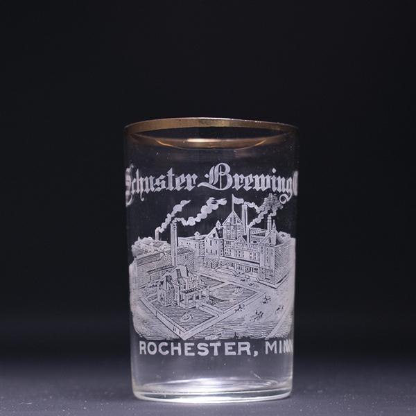 Schuster Factory Scene Pre-Prohibition Etched Drinking Glass 