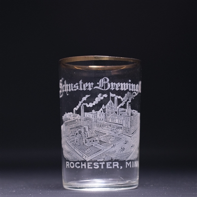 Schuster Factory Scene Pre-Prohibition Etched Drinking Glass 