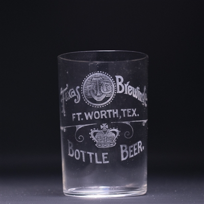 Texas Brewing Pre-Prohibition Etched Drinking Glass 