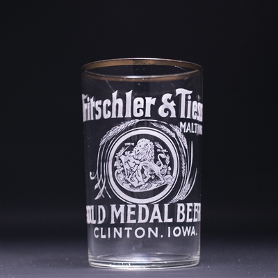 Tritschler and Tiesse Pre-Prohibition Etched Drinking Glass 