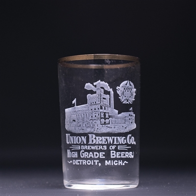 Union Brewing Factory Scene Pre-Prohibition Etched Drinking Glass 