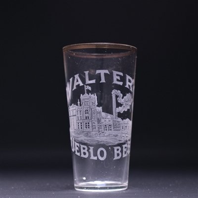 Walters Factory Scene Pre-Prohibition Etched Drinking Glass 