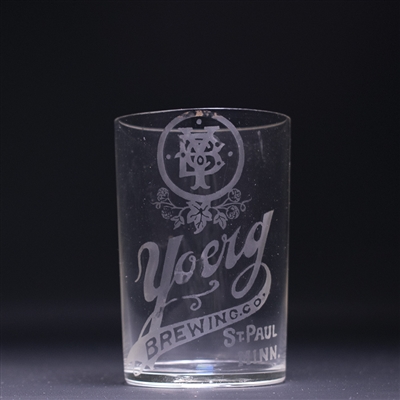 Yoerg Brewing Pre-Prohibition Etched Drinking Glass 