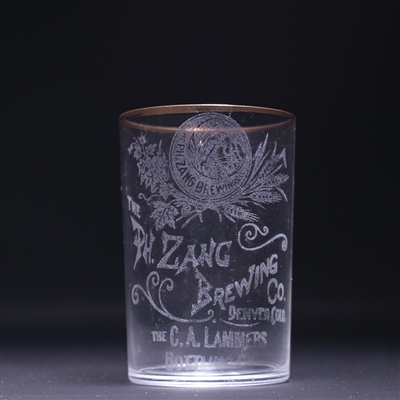 Ph Zang Brewing Pre-Prohibition Etched Drinking Glass 