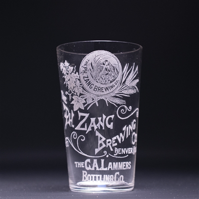 Ph Zang Brewing Pre-Prohibition Etched Drinking Glass 