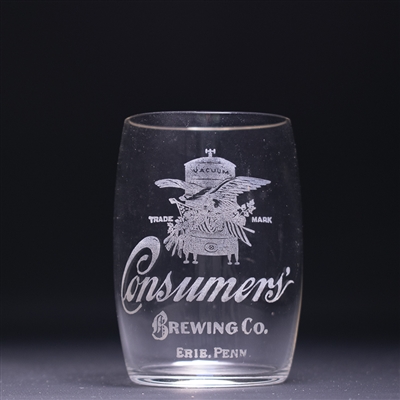 Consumers Brewing Pre-Prohibition Etched Drinking Glass 