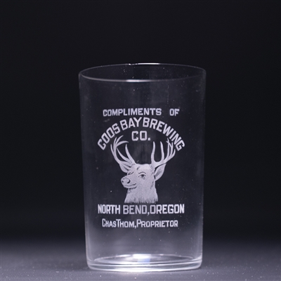 Coos Bay Pre-Prohibition Etched Drinking Glass 