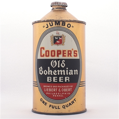 Coopers Old Bohemian Beer Quart Cone Top  205-14