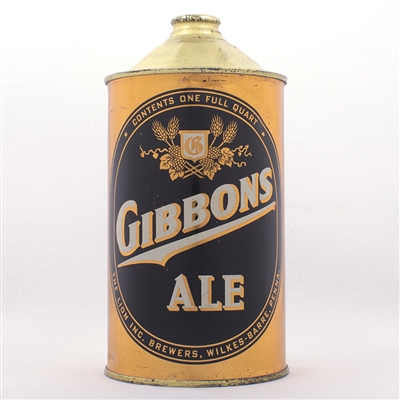 Gibbons Ale Quart Cone Top Can  210-2