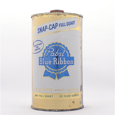 Pabst Blue Ribbon Quart Snap Cap Can  217-3