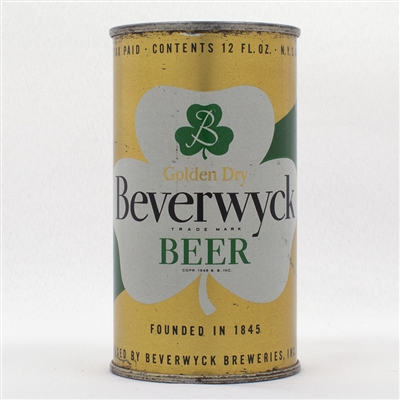 Beverwyck Beer Flat Top Can  36-38