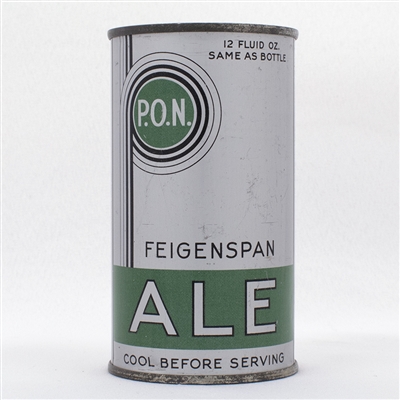 Feigenspan PON Ale Long Opener Flat Top Beer Can  62-36