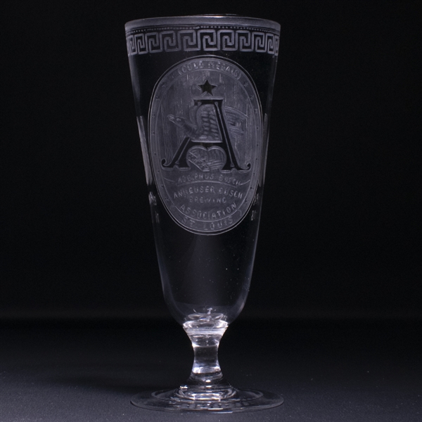 Anheuser Busch Pre-Prohibition Cut-Etched Pilsner Glass