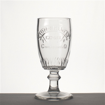Lion Brewery Pre-Prohibition Embossed Stem Glass