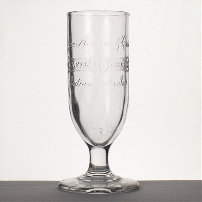 Metzger Pre-Prohibition Embossed Stem Glass