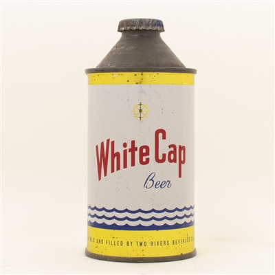 White Cap Beer Cone Top Can