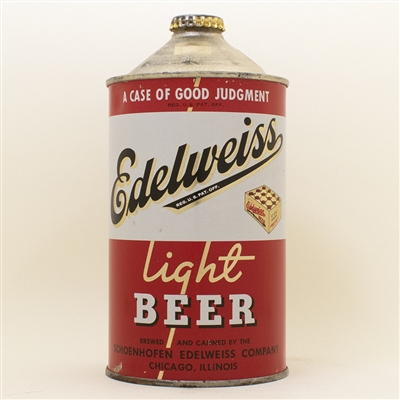 Edelweiss Light Beer Quart Cone Top Can