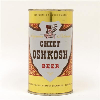 Chief Oshkosh Beer Flat Top Can