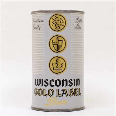 Wisconsin Gold Label Flat Top Beer Can