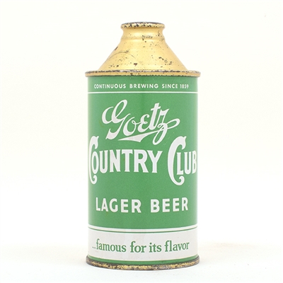 Goetz Country Club Beer Cone Top 165-18