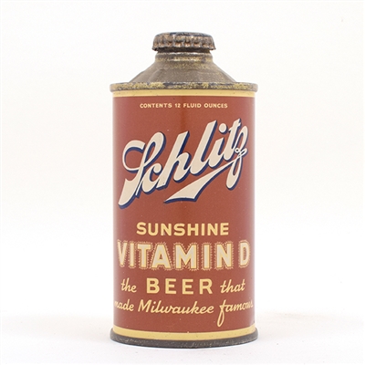 Schlitz Vitamin D Beer Cone Top 183-17