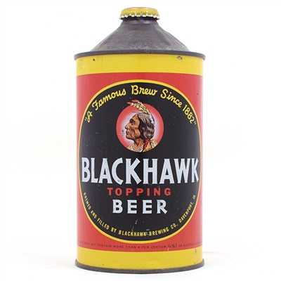 Blackhawk Topping Beer Native American Quart Cone 203-11