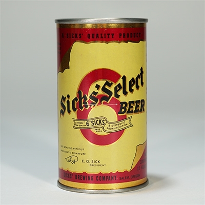 Sicks Select Instructional Beer Can 133-9