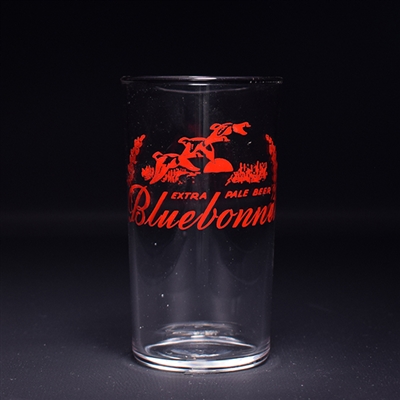 Bluebonnet Beer 4.25-inch Enameled 1940s Drinking Glass