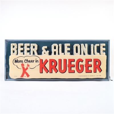 Krueger Beer Ale On Ice Lighted Sign