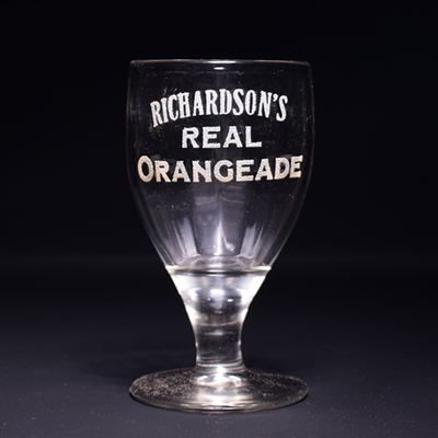Richardsons Orangeade 5.25-inch Prohibition Era Etched Stem Glass