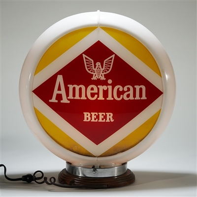 American Beer Advertising Lighted Globe Sign