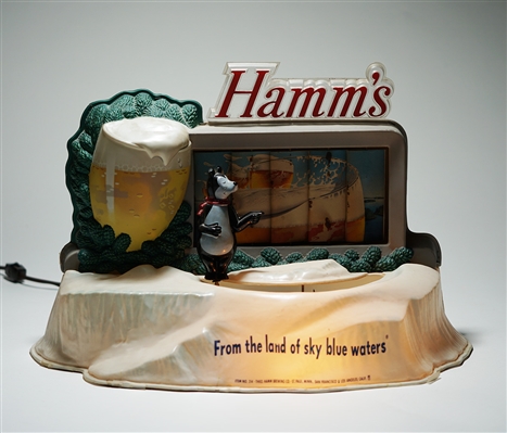Hamms Ice Skating Bear Illuminated Motion Sign