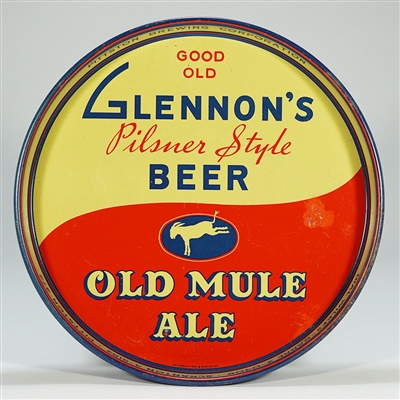 Glennons Old Mule Ale Beer Tray