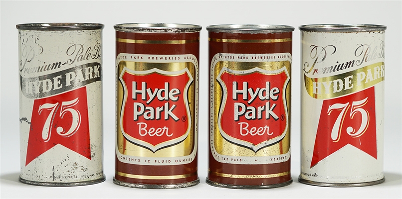 Hyde Park Flat Top Beer Cans ONE LOT 4