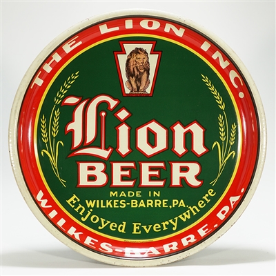 Lion Beer Wilkes-Barre Advertising Tray