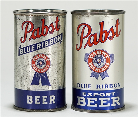 Pabst Blue Ribbon Beer Can Pair