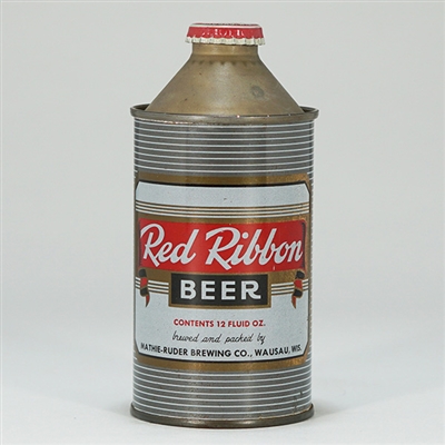 Red Ribbon Beer Cone Top Can 181-1