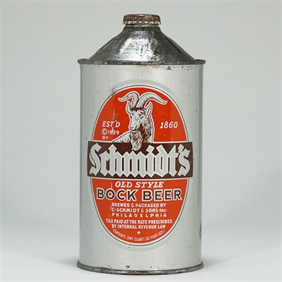 Schmidts Old Style Bock Beer Quart 219-8