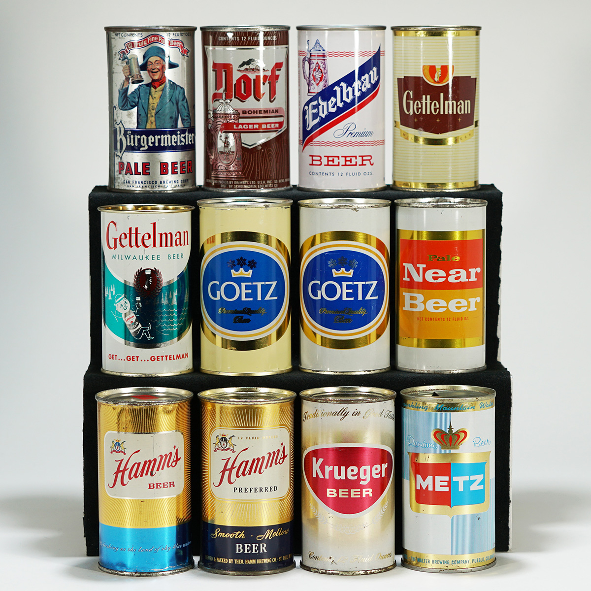 Lot Detail 12 Clean Flat Top Beer Cans ONE LOT